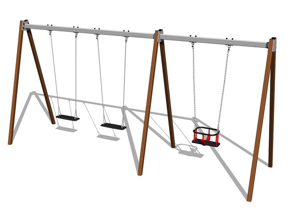 Triple chain swing RH6312KW - Brown (f.h. 1,5 m)