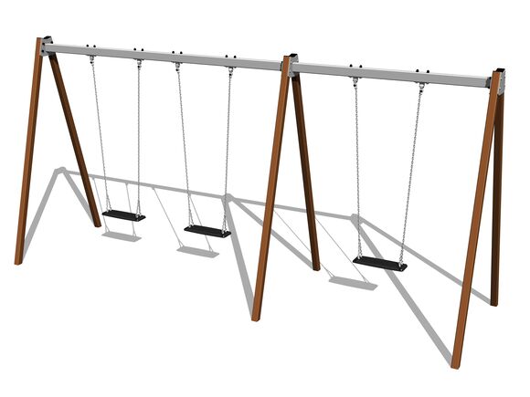 Triple chain swing RH6311KW - Brown (f.h. 1,5 m)
