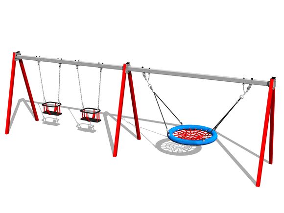 Triple chain swing RH6323KR - Red (f.h. 1 m)