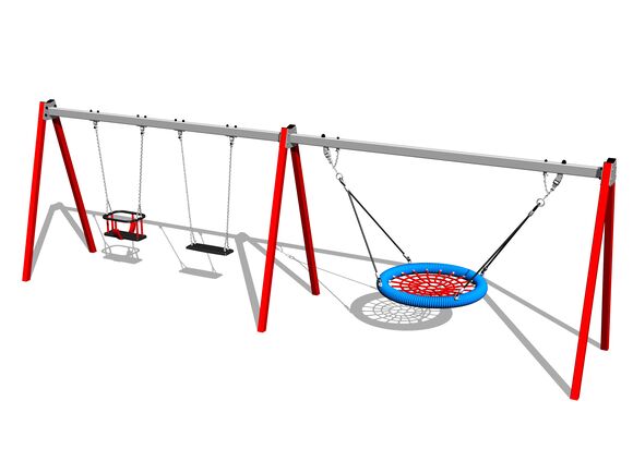 Triple chain swing RH6322KR - Red (f.h. 1,0 m)