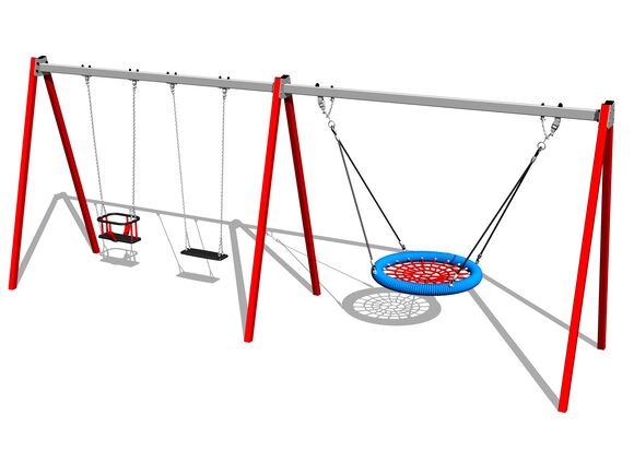 Triple chain swing RH6322KR - Red (f.h. 1,5 m)