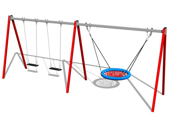 Triple chain swing RH6321KR - Red (f.h. 1,5 m)