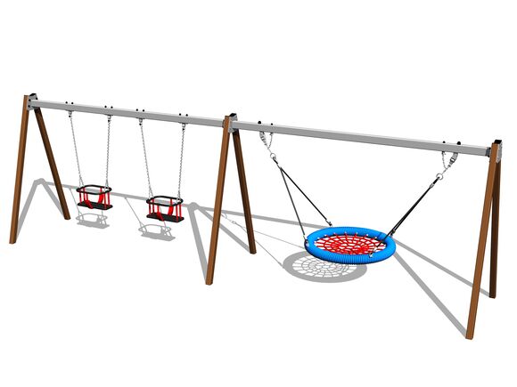 Triple chain swing RH6323KW - Brown (f.h. 1 m)