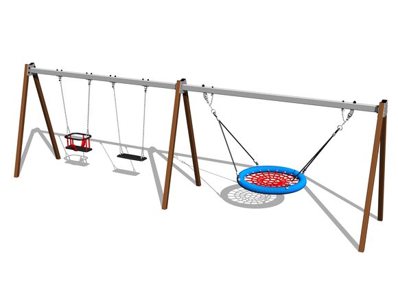 Triple chain swing RH6322KW - Brown (f.h. 1 m)