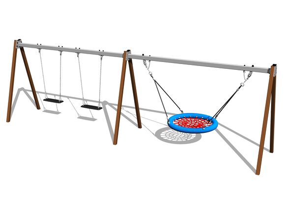 Triple chain swing RH6321KW - Brown (f.h. 1,0 m)