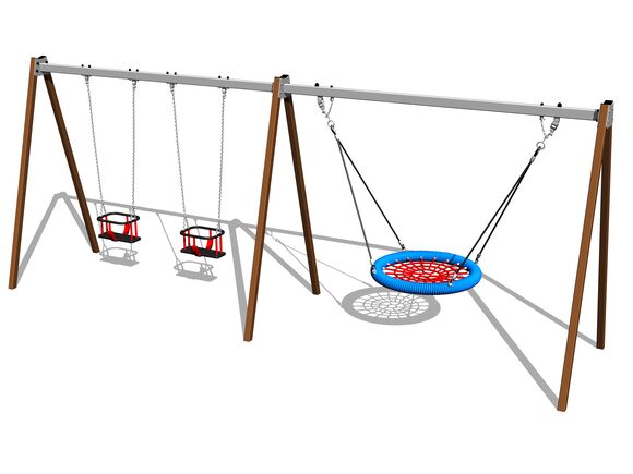 Triple chain swing RH6323KW - Brown (f.h. 1,5 m)