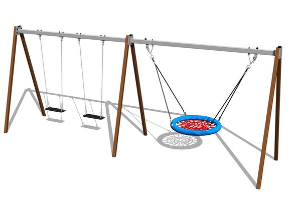 Triple chain swing RH6321KW - Brown (f.h. 1,5 m)