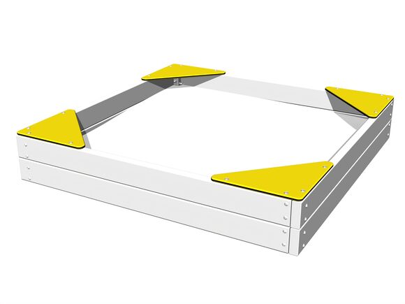 Seats for four-sided sandpit - yellow