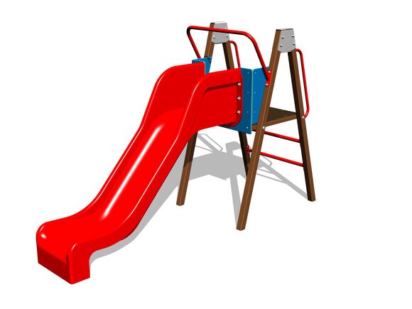 Slide with a ladder KZ6101KW (f.h. 1 m) - brown