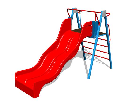 Slide with a ladder KZ6201KB (f.h. 1,5 m) - blue