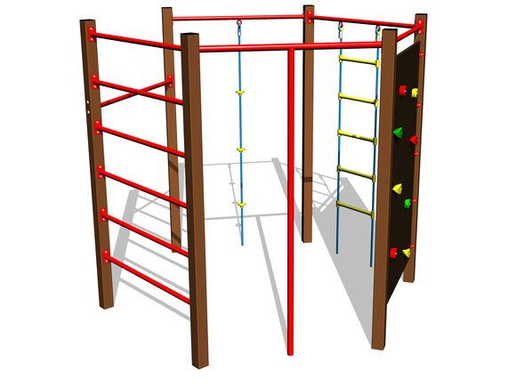 Climbing set 602KW - brown