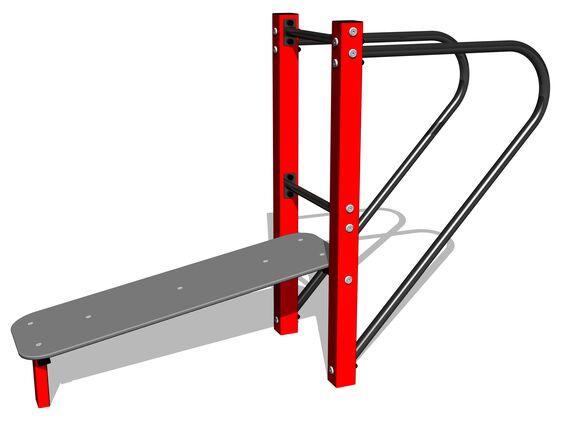 Street workout set WS8004RD - red