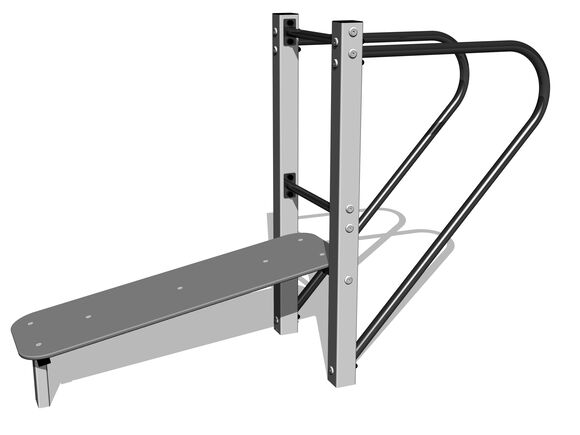 Street workout set WS8004SD - silver