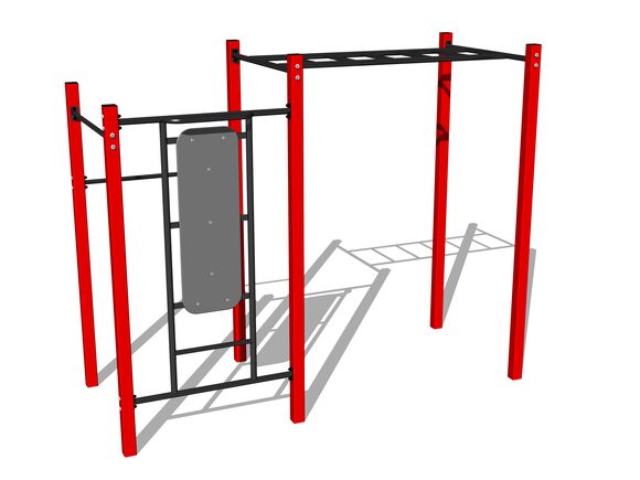 Street workout set WS8010RD - red