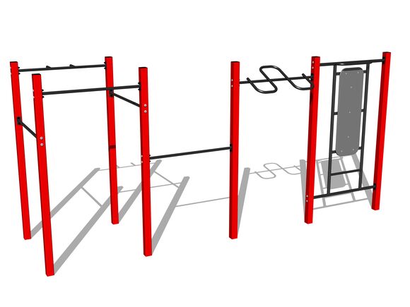 Street workout set WS8012RD - red