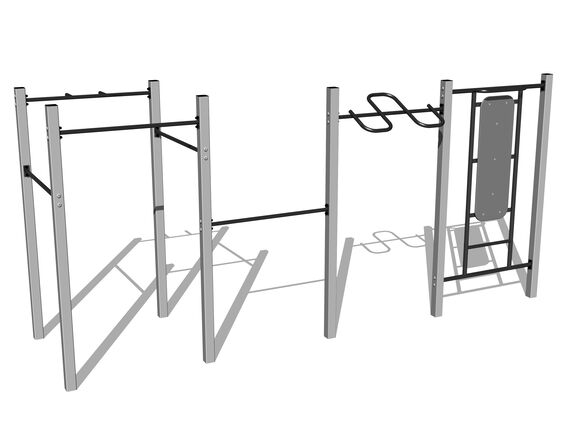 Street workout set WS8012SD - silver