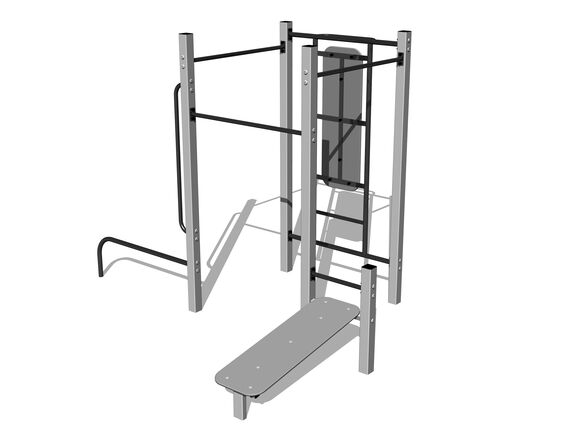 Street workout set WS8014SD - silver