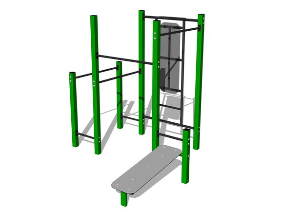 Street Workout set WS8019GD - green