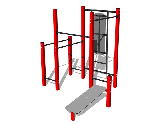 Street Workout set WS8019RD - red