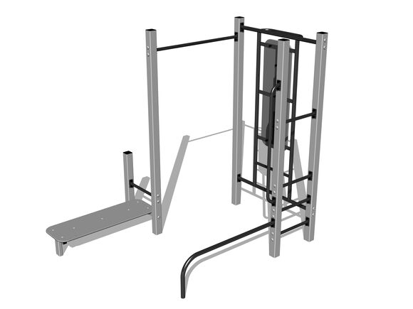 Street workout set WS8021SD - silver
