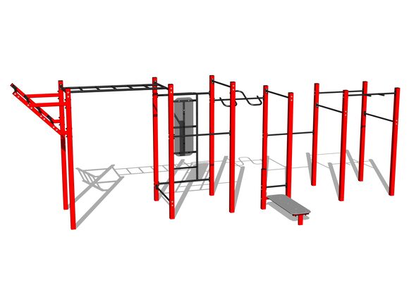 Street workout set WS8022RD - red