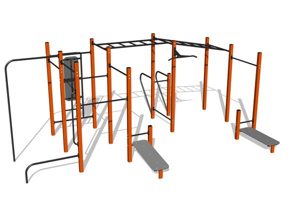 Street workout set WS8023OD - orange