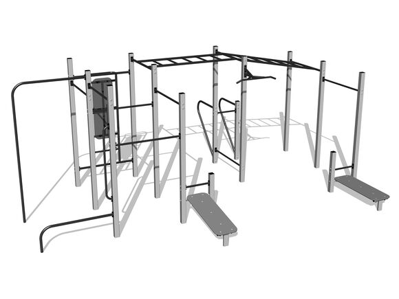 Street workout set WS8023SD - silver