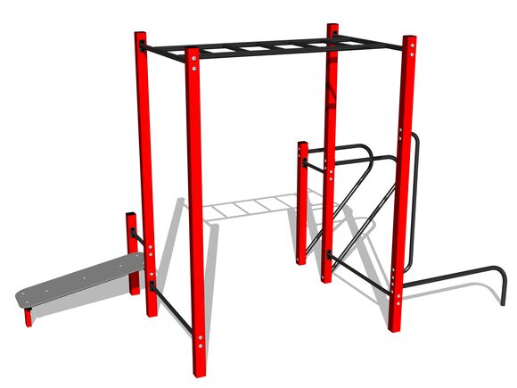 Street workout set WS8024RD - red