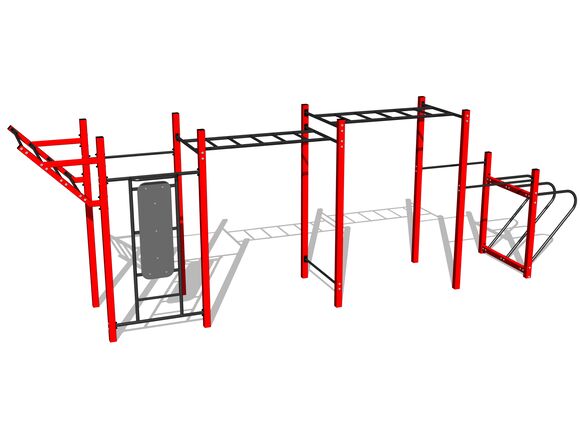 Street workout set WS8025RD - red