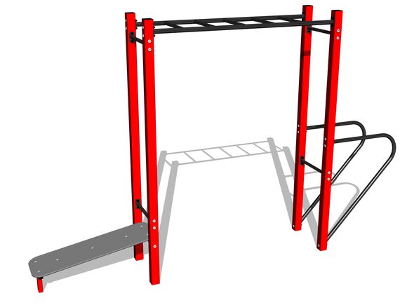 Street workout set WS8026RD - red