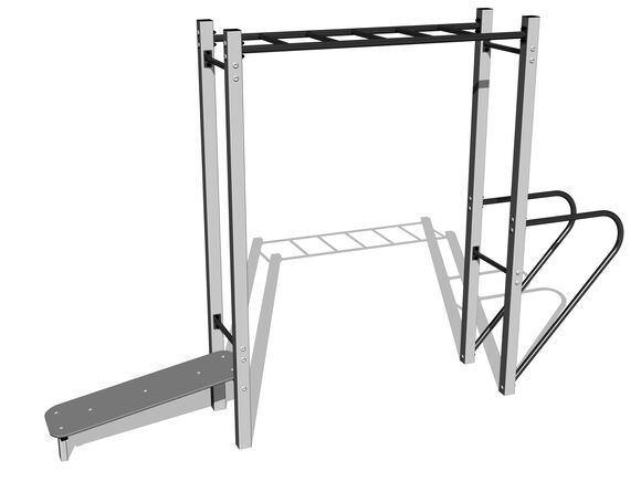 Street workout set WS8026SD - silver