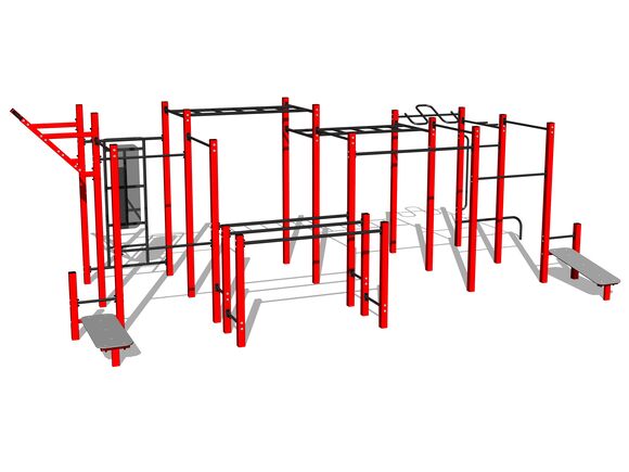 Street workout set WS8030RD - red