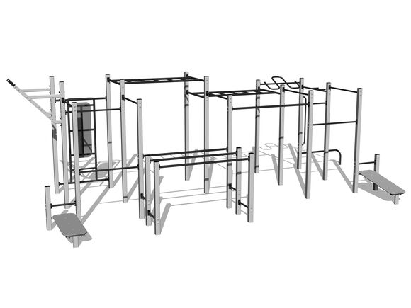 Street workout set WS8030SD - silver