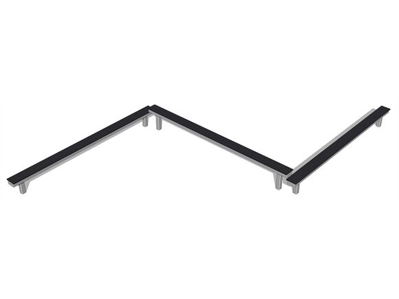 Triple balance beam - metal (f.h. 1 m)