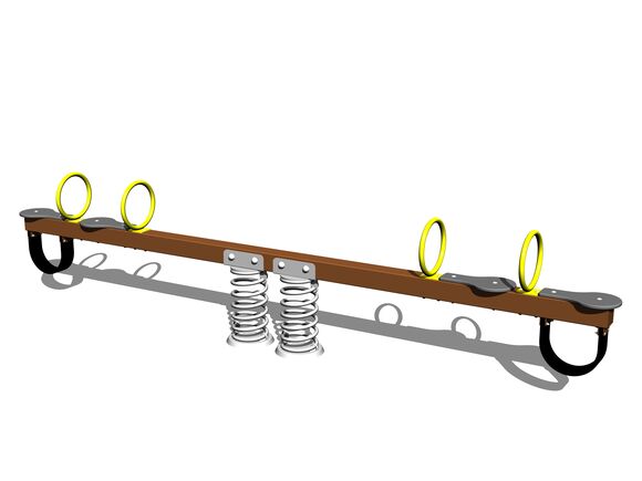 Four seat seesaw on springs VH400KW - brown
