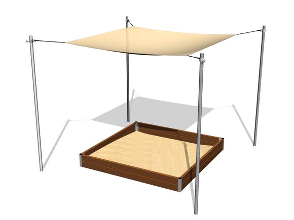 Shade cover for sandpit 2x2 m (adjustable) ZP222