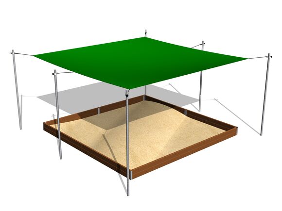 Shade cover for sandpit 4x4 m (adjustable) ZP440
