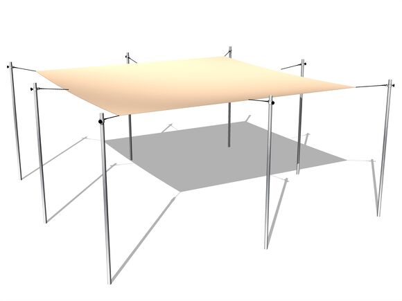 Shade cover for sandpit 5x5 m (adjustable) ZPI5050