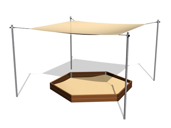 Shade cover for hexagonal sandpit (adjustable) ZP602