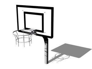 Low basketball basket BK001K - metal