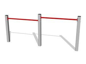 Twin fitness rack - silver (f.h. 1 m)