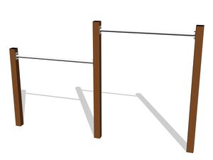 Twin fitness rack - brown (f.h. 1,5 m)