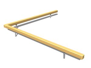 Twin balance beam KL201D (f.h. 1 m)