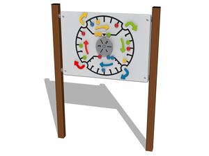 Educational panel Ludo (Trouble) - brown