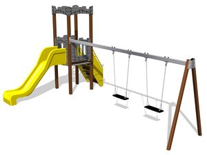 Game set castle UNH1029KW - Brown