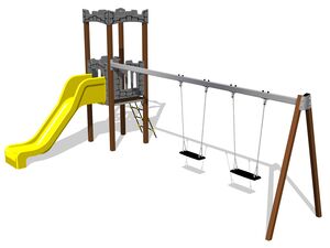 Game set castle UNH1030KW - brown