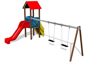 Game set classic UNK1029KW - Brown