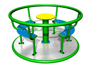 Merry-go-round with seats (mean 1,4 m) - green