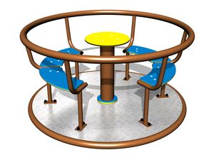 Merry-go-round with seats (mean 1,4 m) - brown