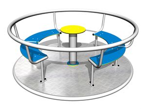 Merry-go-round with seats (mean 1,8 m) - silver